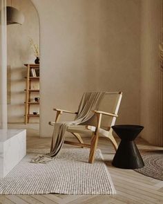 a chair sitting on top of a wooden floor