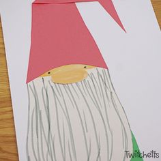 This paper gnome craft is perfect for Christmas and winter-themed ...