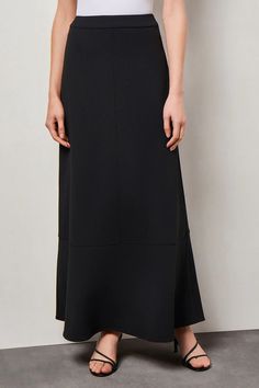 Flare Deco Crepe Maxi Skirt, Black Hard Working Women, Black Shop, Working Woman, Knitwear Design, Skirt Black, Effortless Style, Timeless Fashion, Maxi Skirt, Work Wear