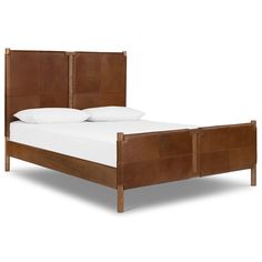 Salado Leather Bed, Heirloom Sienna-Furniture - Bedroom-High Fashion Home Contemporary Platform Bed, Leather Platform Bed, Bassano Del Grappa, Leather Headboard, Leather Panel, Leather Bed, Contemporary Bed, Black Bedding, High Fashion Home