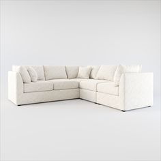 The Nest Collection’s go-big-or-small modular design lets you build it for one—or everyone. The soft, cozy seating and full-out lounge potential is perfect reading, snuggling, sleeping, anything. | Nest Hybrid Comfort 3-Piece Small Sectional in P.T. Cream | by Value City Furniture Farmhouse Couch, Narrow Sofa, Small Sectional, White Sectional, Large Sectional, Cozy Seating, American Signature Furniture, Armless Loveseat, Value City Furniture