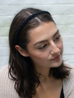 This limited-edition headband is made from a beautiful black velvet gimp vintage ribbon. The ends are capped off with a soft black velvet. The perfect staple accessory to bring new life to your look! The ribbon comes from our treasured collection of fine passementerie (exquisite intricate trims.) They are rare and fine quality, making these headbands true hair couture. - Handmade in the USA - One soft, flexible size Hair Couture, Couture Hairstyles, Ribbon Headbands, Beaded Headband, Velvet Headband, Vintage Ribbon, Handmade Bath Products, Turban Headbands, Beautiful Candles