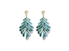 St. Armand's (a Sarasota, Fl based jewelry designer) green petite palm drop earrings are made of lightweight material. These monstera palm leaf designs are a great accessory to your wardrobe. This design and color way will make you feel like you are on a tropical getaway all year round! More details:- monstera palm lea Palm Leaf Design, Leaf Designs, Tropical Getaways, Sarasota Fl, Jewelry Designer, Palm Leaf, Sarasota, Acrylic Beads, Leaf Design