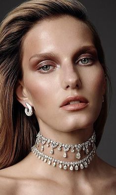 Iman Vogue, Editorial Vogue, Diamond Choker Necklace, Jewelry Editorial, Classy Jewelry