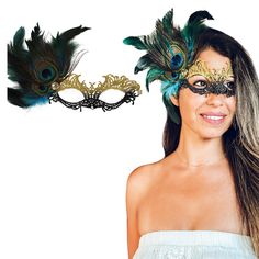 PRICES MAY VARY. Elegant Design: These masquerade masks are a must-have accessory for any formal event or party, adding a touch of sophistication and mystery to your outfit. The intricate lace pattern and beautiful colors make them a show-stopping accessory that is sure to turn heads and make you feel like a true queen Comfortable Fit: We know that comfort is just as important as style, which is why these masks are made from lightweight and breathable materials that feel great against your skin. Peacock Masquerade Mask, Fantasy Costume Accessories For Carnival, Fantasy Carnival Costume Accessories, Carnival Costume Party Mask, Gothic Gold Costume Accessories For Masquerade, Fantasy Style Eye Mask For Costume Party, Venetian Costume Accessories For Carnival, Mardi Gras Fantasy Eye Mask Costume Accessory, Fantasy Costume Accessories For Theater And Mardi Gras