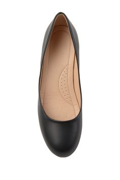 Step into sophisticated style when you wear these faux leather pumps from Journee Collection. These wear-anywhere heels are constructed out of faux leather and feature a comfort-sole footbed design.Sizing: This style fits true to size. M=standard width. Round toe. Faux leather construction. Slip-on style. Kitten block heel. Comfort sole footbed. Approx. 1.5" heel. ImportedThis item cannot be shipped to Canada. Ortholite Insole Closed Toe Flats, Classic Kitten Heels With Removable Insole And Round Toe, Cushioned Slip-on Heels For Work, Closed Toe Ballet Flats With Removable Insole For Office, Comfortable Closed Toe Ballet Flats With Arch Support, Comfortable Closed Toe Heels Medium Width, Comfortable Heels With Padded Heel And Round Toe, Court Shoes With Cushioned Footbed And Medium Width, Kitten Heels With Removable Insole And Round Toe