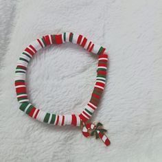 Just In Time For Christmas: Please Message For The Bracelet Choice: -Red Snowflake Stocking Bracelets - Candy Cane Bracelets Size Of Bracelets On Last Photo Clay Bracelet Christmas, Candy Cane Bracelet, Clay Bracelet Ideas Christmas, Cute Christmas Clay Bead Bracelets, Christmas Bead Bracelet Ideas, Cute Christmas Bracelets, Christmas Clay Bracelets, Christmas Clay Bead Bracelet Ideas, Christmas Clay Bead Bracelets