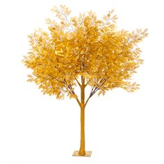 6.5FT Tall - Solid Gold Grand Centerpiece or Floor Tree - 10 Interchangeable Branches Hydrangea Tree, Lighted Centerpieces, Large Trees, Fake Hydrangeas, Event Decor Direct, Tree Box, Tree Centerpieces, Fiberglass Resin, Tree Base