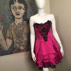 Sequin Bustier, Tulle Underskirt, Betsey Johnson Dress, Skirt With Lace, Betsey Johnson Dresses, Decorative Trim, Tiered Skirt, Top Tier, Mom And Baby