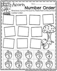 the number order worksheet for numbers 1 - 10 with pictures and an apple