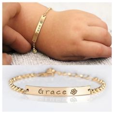 Personalized Baby Name Bracelet - Humble Legends Personalised Baby Bracelet, Personalized Baby Boy Gifts, Toddler Bracelet, Grandmother Jewelry, Fancy Yellow Diamond, Gold Armband, Party Kleidung, Baby Bracelet, Baby Jewelry