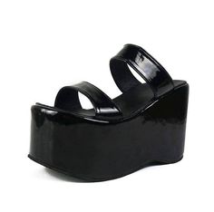 Aesthetic Platform Sandals - All Things Rainbow Modern High Heel Sandals For Summer, Modern Summer Sandals, Trendy Black Summer Heels, Trendy Black Summer Wedge Sandals, Trendy Black Wedge Sandals For Summer, Black Platform Sandals For Summer, Black Eva Wedge Sandals For Summer, Black Lightweight Wedge Sandals For Summer, Black Edgy Wedge Sandals For Summer