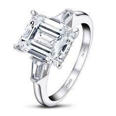 an emerald cut diamond engagement ring