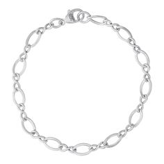 Display all your favorite charms on this timeless chain bracelet from Rembrandt Charms®. Crafted in sterling silver, this look features alternating curb and infinity symbol-shaped links. Polished to a bright shine, this 7.0-inch bracelet secures with a lobster claw clasp. Classic Sterling Silver Bracelet With Charms, Classic Everyday Silver Chain Charm Bracelet, Sterling Silver Chain Link Charm Bracelet With Lobster Clasp, Modern Sterling Silver Charm Bracelet With Lobster Clasp, Sterling Silver Charm Bracelet With Solid Link Construction, Classic Silver Chain Charm Bracelet, Classic White Gold Charm Bracelet With Silver Chain, Sterling Silver Charm Bracelet With Solid Links For Everyday, Classic Link Charm Bracelet With Lobster Clasp