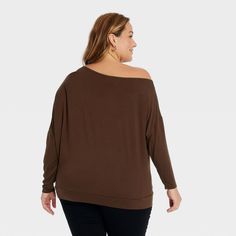 Spruce up your casual wardrobe with this Long-Sleeve Asymmetrical Knit Top from Ava & Viv™. Made from lightweight fabric with added spandex in a casual fit for comfortable wear, this long-sleeve knit top features an asymmetrical neckline for an on-trend look. Designed in solid hue, this top comes is designed in a pullover style that makes it easy to wear. Solid Color Fall Tops With Asymmetrical Hem, Fall Tops With Asymmetrical Hem, Oversized Tops With Asymmetrical Hem For Fall, Oversized Asymmetrical Casual Top, Casual Asymmetrical Top For Fall, Casual Asymmetrical Relaxed Fit Top, Casual Asymmetrical Oversized Tops, Casual Oversized Asymmetrical Top, Casual Asymmetrical Knit Top For Fall