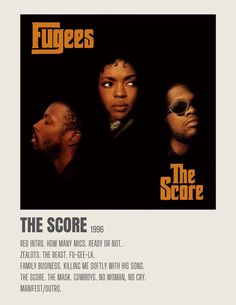 an advertisement for fugee's album, the score