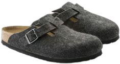 Wool Clogs With Cushioned Footbed And Round Toe, Winter Felt Slip-on Clogs, Casual Wool Slip-on Clogs, Wool Clogs With Round Toe For Winter, Winter Wool Clogs With Round Toe, Casual Wool Clogs For Winter, Felt Slip-on Clogs With Rubber Sole, Slip-on Felt Clogs With Rubber Sole, Felt Clogs With Rubber Sole Slip-on