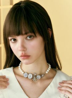 ❤︎ Bunny combination pearl necklace choker❤︎ Pearl Necklace Choker, Necklace Choker, It Takes, Choker, Pearl Necklace, Choker Necklace, Take That, Silver