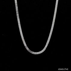 Platinum Chain by Jewelove Unisex Platinum Chain for Men & Women Crafted in Platinum. The  is made in 95% pure platinum and hallmarked with Pt 950 for platinum purity. Metal : Platinum Platinum Purity : 95% Purity Mark : Pt 950 Finishing : Hi-polish Width : 2.25mm Length : 16 / 18 / 20 / 22 / 24 / 26 / 28 inches (as selected above) Estimated Platinum Weight : 6.67 grams (in 18 inches) / 9.5 grams in 20 inches Certificate of Authenticity : Platinum Guild International Classic Sterling Silver Chain Necklace For Anniversary, Classic Silver Chain Necklace, Silver Box Chain Necklace For Anniversary, Timeless Silver Chain Necklace For Anniversary, Classic Silver Jewelry With Solid Link Construction, Classic White Gold Jewelry With Wheat Chain, Classic Sterling Silver Diamond Cut Chain Necklace, Classic Engraved Round Chain Necklace, Classic Silver Wheat Chain Necklace