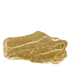 a gold nugget is shown against a white background