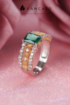 Emerald Green Engagement Ring Radiant Cubic Zirconia Emerald Green Engagement Ring, Green Engagement Ring, Green Engagement Rings, Emerald Green Jewelry, Engagement Ring Radiant, Green Rings, Green Jewelry, Radiant Cut, Emerald Green