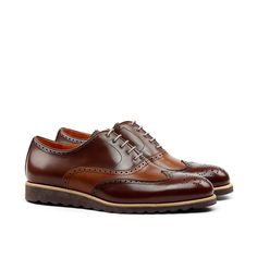 Also known as a wingtip, the Full Brogue is easily identifiable as one of the most classic pairs of men's dress shoes on the market. Featuring a brogue pattern along the sides as well as the toe cap, every man needs a Full Brogue in his shoe closet. Sole units (different available) are Blake stitched to uppers. Upper Materials: Chestnut Brown Box Calf Lining: Caramel Brown Calf Leather Sole: Brown Heeled Rubber Sole Last: Zurigo - Rounded Toe for Traditional English Look YOUR Package Includes Le Soft Leather Sandals, Mens Summer Fashion Beach, Jodhpur Boots, Mens Fashion Casual Winter, Wood Shoes, Casual Leather Shoes, Modern Shoes, Wingtip Oxford, Traditional English