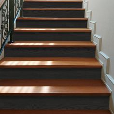 PRICES MAY VARY. Size: 7.87"x118", 2 strips. Can decorate 6 stair steps (39.37inch in length), can cover 12.91 sq.ft when use to furniture decoration. Not thick vinyl, but perfect for hiding defects since it made of black backing PVC. Just peel and stick. They are not boards but stickers. Can be freely cut and DIY according to needs. Use on stairs steps, headboard, wall, smooth tiles, glass, metal, smooth wood, etc. Faux weathered wood sticker with embossed wood grain texture. Only suitable for Painted Stair Risers, Vinyl Stair Risers, Wood Contact Paper, Staircase Decals, Stair Cases, Vinyl Stairs, Black Stairs, Stair Riser Decals, Stair Stickers