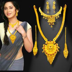 "Exclusive Handmade, 24K Gram  Gold Plated Combo, Fancy, Design & Made by RealGold Jewellery Workers, Partywear, Festival wear, Necklace with Earrings Bridal Jewellery Set. SKU - JAS RSNO33 BOX Matal Based - Brass Copper  No of image - 8 Size - (free size) Colour - Gold, Pack of - 10 (if Jewellery box include then pack of 11) 1 Long Necklace 1 Short Necklace  4 Piece Earrings 2 Necklace Back Dori 2 Piece Kaan Chain (Earrings Support) 1 Jewellery Box  Kee Fituter - Handmade, Skin friendly, Real Gold Looking, Fine Gold work by real gold jewellery Workers, long lasting, Party and Festival wear, Earrings Necklace Combo Bridal Jewellery set (with Exclusive Jewellery Box).22k gold necklace india ,22k bridal,haram set,  Title Name - Very Beautiful, Real Gold Looking, Fancy, Trendy, Exclusive Desi Yellow Gold Kundan Necklace For Diwali, 22k Yellow Gold Jewelry Sets For Puja, Yellow Gold Jewelry Sets For Puja And Festivals, Bollywood Style Dual-tone Gold Jewelry Sets, Yellow Gold Kundan Necklace For Navratri Gift, Gold Dual-tone Jewelry Sets As Gift, Bollywood Style Dual-tone Gold Temple Necklace, Dual-tone Gold Jewelry Sets For Gifts, Gold Dual-tone Kundan Necklace For Diwali