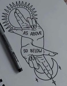 a drawing with the words as above so below