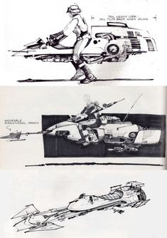 three different views of an airplane and a man on a jet plane in the air