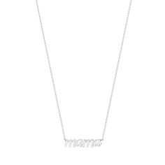 This small necklace features the name of your choice in a beautiful script font. Example is shown in all lowercase letters. First letter uppercase is available also. Available in: 925 Silver, Yellow or Rose Gold Plated Available in: 14K Yellow, White or Rose Gold Length is based on how many letters Height is approx. 0.20" - 0.25" - varies per letter and uppercase/lowercase Up to 10 letters only FINAL SALE Mother's Day White Gold Name Necklaces, Minimalist Name Necklace Gift For Mom, White Gold Mother's Day Name Necklace, White Gold Initials Name Necklace For Mother's Day, White Gold Name Necklace With Initials For Mother's Day, Mother's Day White Gold Name Necklace With Initials, Elegant White Gold Initial Necklace, Elegant Everyday Letter Necklace, Mother's Day White Gold Initial Pendant Name Necklace