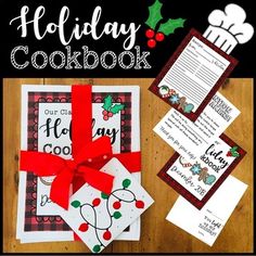 the holiday cookbook is open and ready to be used as an activity for children