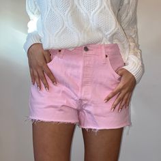 Baby Pink Levi’s Shorts, Unworn - Excellent Condition! Levi's Cotton Jean Shorts For Spring, Pink Jean Shorts With Pockets For Spring, Pink Relaxed Fit Jean Shorts For Spring, Spring Pink Jean Shorts With Pockets, Casual Pink Cutoff Jean Shorts, Trendy Pink Relaxed Fit Jean Shorts, Levi's Jean Shorts With Pockets For Spring, Pink Cotton Short Length Jeans, Pink Short Length Jeans For Spring