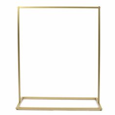 a gold metal frame on a white background