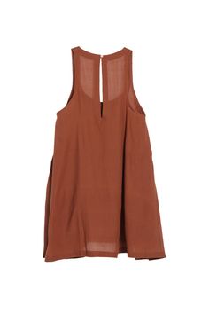 This item is final sale. A staple summer dress is crafted from breezy handwoven cotton fabric, cut for a relaxed fit and an A-line silhouette. The wide shoulder straps, deep pockets, scoop neckline and flowy fit are finishing touches to this sustainable dress. - Length: 36” - Fabric: Handwoven cotton - Color: Umber/brown Chic Linen Beach Dress With Smocked Back, Chic Beach Linen Dress With Smocked Back, Chic Linen Dress With Smocked Back For Beach, Summer Cotton Sleeveless Dress With Adjustable Straps, Chic Summer Mini Dress With Scoop Neck, Cotton Dress With Straight Neckline For Beach, Summer Brown Linen Daywear Dress, Brown A-line Sundress For Summer, Scoop Neck Mini Dress For Summer Vacation