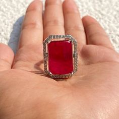 Ruby Diamond Ring features doublet stone surrounded by CZ diamonds. Perfect for any special occasions. These Statement Cocktail Ring will surely elevate your whole look. Perfect for bride gift or gift for mom. *𝐏𝐑𝐎𝐃𝐔𝐂𝐓 𝐃𝐄𝐓𝐀𝐈𝐋* * 𝐌𝐚𝐭𝐞𝐫𝐢𝐚𝐥: Brass * 𝐏𝐥𝐚𝐭𝐢𝐧𝐠: White Rhodium Plated * 𝐒𝐭𝐨𝐧𝐞: AAA-quality CZ Diamond & Ruby. 𝐕𝐢𝐬𝐢𝐭 𝐎𝐮𝐫 𝐅𝐀𝐐𝐬 𝐟𝐨𝐫 𝐒𝐡𝐢𝐩𝐩𝐢𝐧𝐠 𝐏𝐨𝐥𝐢𝐜𝐢𝐞𝐬 𝐚𝐧𝐝 𝐂𝐚𝐫𝐞 𝐈𝐧𝐬𝐭𝐫𝐮𝐜𝐭𝐢𝐨𝐧 *𝐃𝐈𝐒𝐂𝐋𝐀𝐈𝐌𝐄𝐑* * Product color may slightly vary due to photographic lighting sources or your screen settings. * Stone color may vary slightly due to variations in natural stones. *𝐒𝐈𝐌𝐈𝐋𝐀𝐑 𝐃𝐄𝐒𝐈𝐆𝐍* https://www.etsy.com/listing/1756908147/ Ruby Jewelry With Diamond Accents, Emerald Cut, Emerald Cut Ruby Jewelry With Diamond Accents, Ruby Crystal Ring For Promise, Diamond White Ruby Ring With Center Stone, Red Ruby Ring With Diamond Accents, Dazzling Red Ruby Ring With Diamond Accents, Red Stone Setting Rings For Wedding, Dazzling Ruby Ring With Diamond Accents, Elegant Ruby Ring With Diamond Settings