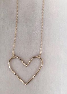 Open Your Heart Necklace Open Heart Necklace, Open Your Heart, Happy Heart, Open Heart, 10k Gold, Sterling Silver Pendant, Heart Necklace, Silver Pendant, Gold Filled