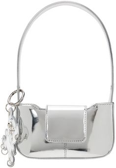 Justine Clenquet - Silver Dylan Bag Modern Shoulder Bag With Silver-tone Logo Plaque, Formal Crossbody Shoulder Bag With Silver-tone Logo Plaque, Modern Metallic Bag With Silver-tone Logo Plaque, Modern Evening Shoulder Bag With Silver-tone Logo, Evening Shoulder Bag With Silver-tone Logo, Silver Shoulder Bag With Top Handle And Silver-tone Logo, Modern Silver Shoulder Bag With Silver-tone Logo Plaque, Silver Crossbody Shoulder Bag With Silver-tone Logo, Chic Top Handle Bag With Silver-tone Logo Plaque