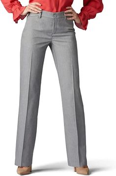 LEE WOMEN'S FLEX MOTION REGULAR FIT TROUSER PANT SIZE 18 MEDIUM NEW WITH TAG - BRAND NEW WITH TAG - SIZE 18 MEDIUM - BIN 7-975-489 Best Work Pants, Flattering Pants, Fun Pants, Fitted Trousers, Wide Pants, Womens Dress Pants, White Pants, Amazon Women, Straight Pants