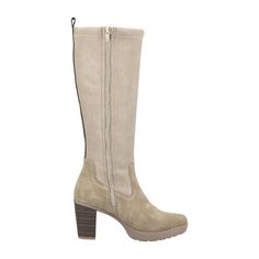 Rieker Y2255 Women's Boots, Beige Rieker Y2255 Women's Boots, Beige Stay stylish and comfortable with the Rieker Y2255 women's boots in beige. These boots feature a sleek design with a 7cm funnel heel, making them perfect for any occasion. The narrow to regular fit ensures a comfortable wear, while the removable insole adds convenience.  Designed for durability, these boots have a synthetic leather upper and lining, along with a rubber sole for added traction. Ideal for the autumn/winter season, these boots are easy to maintain - simply brush off dust and dirt with a soft shoe brush or a damp cloth.