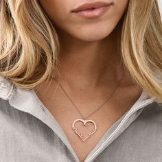 "Customized Diamond Detailed Jewelry Gift for Her: Engraved Heart Shaped Two Names Pendant Necklace. The perfect gift for girlfriend, wife, mom, grandma, sister, best friend, or your loved ones. ★ INFO ABOUT THIS ITEM: Material: Sterling Silver 925 / 18K Gold Plated Sterling Silver 925 / 18K Rose Gold Plated Sterling Silver 925 / 18K Gold Vermeil Plated Sterling Silver 925 Thickness: 1.1mm / 0.04\" Height of pendant: 29.21mm x 29.72mm / 1.15\" x 1.17\" Stone Type(s): Diamond Total Carat Weight: Personalized Heart-shaped Meaningful Jewelry, Meaningful Heart-shaped Personalized Jewelry, Heart Charm Jewelry For Best Friend Gift, Meaningful Rose Gold Necklace For Valentine's Day, Customizable Heart Pendant Jewelry For Mother's Day, Heart Pendant Jewelry For Best Friend Gift, Customizable Heart Pendant Necklace For Mother's Day, Heart Shaped Jewelry For Best Friend, Personalized Heart Jewelry For Valentine's Day