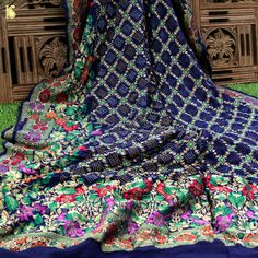 Midnight Blue Banarasi Pure Georgette Bandhani Saree - Khinkhwab Elegant Designer Wear Dupatta With Bandhani Print, Elegant Bandhani Print Dupatta For Designer Wear, Elegant Pre-draped Saree With Bandhani Print, Elegant Chanderi Saree With Bandhani Print, Festive Bandhani Print Elegant Saree, Elegant Pre-draped Saree In Bandhani Print Art Silk, Elegant Festive Bandhani Print Saree, Elegant Art Silk Saree With Bandhani Print, Designer Multicolor Dupatta With Traditional Patterns