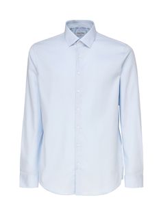 -Organic cotton shirt -Pointed collar -Button closure -Cuffs with buttons -Colour: Light blueComposition: 100% Organic Cotton Classic Calvin Klein Cotton Tops, Calvin Klein Collared Tops For Business Casual, Calvin Klein Button-up Business Casual Tops, Calvin Klein Button-up Tops For Business Casual, Classic Calvin Klein Button-up Top, Calvin Klein Collared Top For Work, Long Sleeve Cotton Dress Shirt With Concealed Placket, Cotton Dress Shirt With Concealed Placket, Classic Calvin Klein Tops For Business Casual