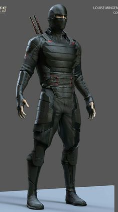 Ninja Superhero Concept, Super Hero Suit Concept Art, Futuristic Ninja Concept Art, Ninja Suit Design, Armor Concept Design, Armored Ninja, Ninja Concept Art, Superhero Armor, Ninja Concept