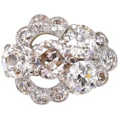 an antique diamond cluster brooch, circa 1920's or early 1930s's