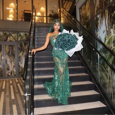 Emerald Green Goddess Dress. For Specific Measurements Please Ask. Green Goddess Dress, Gala Gown, Green Goddess Dressing, African Prom Dresses, Goddess Dress, Green Goddess, Reception Dress, Style Board, Emerald Green