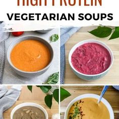 These high protein vegetarian soups are not only delicious but full of liver cleansing vegetables and great for weight loss. These soups for fat loss are low calorie and in line with the dietary recommendations in the Mastering Diabetes book for reversing insulin resistance and type 2 diabetes as they are low in fat and full of low calorie vegetables that are among the best foods to lower blood sugar levels. Foods To Lower Blood Sugar, Liver Detox Supplements, High Protein Vegetarian, Liver Cleansing, Vegetarian Soups, Low Calorie Vegetables, Protein Vegetarian