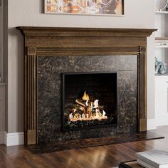 Blue Ridge Mantel in Provincial Stain Mantel Surround, Fireplace Tool, Gas Fireplace Insert, Wood Fireplace Mantel, Gas Log Sets, Fireplace Tool Set, Wood Mantels, Classic American Style, Wood Fireplace