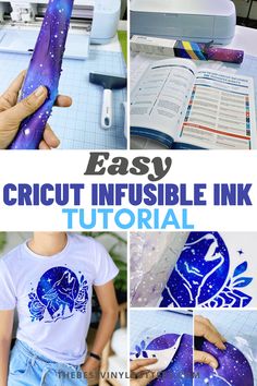 the instructions for how to make an easy cricut inflatable ink book