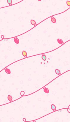 a pink background with small lights and stars